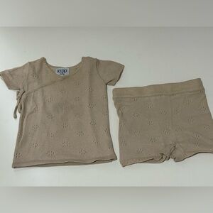 Kipp Baby Beige Matching Set. Size 9 Months
